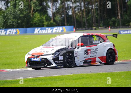 Dalton on Tees, 29. Juli 2023. Ricky Collard fährt einen Toyota Corolla GR Sport für Toyota Gazoo Racing UK während des kostenlosen Trainings 2 bei der British Touring Car Championship am Croft Circuit. Kredit: Colin Edwards/Alamy Live News Stockfoto