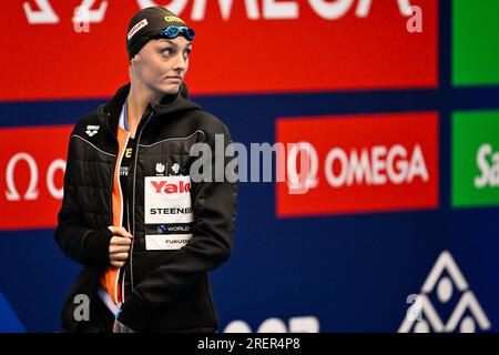 Fukuoka, Japan. 29. Juli 2023. FUKUOKA, JAPAN - 29. JULI: Marrit Steenbergen aus den Niederlanden, bevor es am 16. Tag der Fukuoka 2023 World Aquatics Championships in der Marine Messe Fukuoka Halle A am 29. Juli 2023 in Fukuoka, Japan, an der Women's 50m Freestyle teilnahm. (Foto: Nikola Krstic/BSR Agency) Kredit: BSR Agency/Alamy Live News Stockfoto