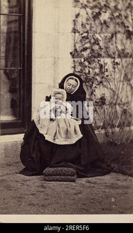 Queen Victoria und Prinzessin Victoria - George Washington Wilson 1863 von George Washington Wilson Stockfoto