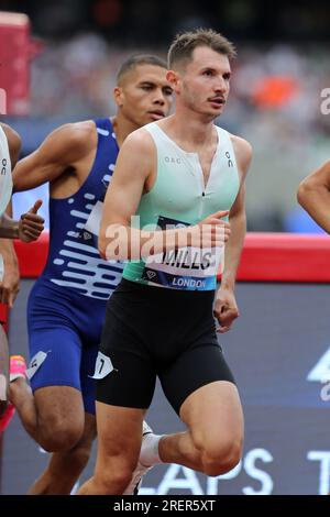 George MILLS (Großbritannien) im Finale der Herren 1500m bei der 2023, IAAF Diamond League, Queen Elizabeth Olympic Park, Stratford, London, Großbritannien. Stockfoto