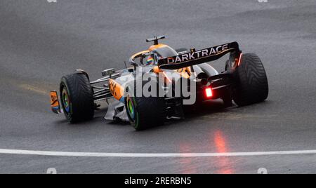 Stavelot, Belgien. 29. Juli 2023. Der australische McLaren-Fahrer Oscar Piastri wurde während des Rennens F1 Grand Prix of Belgium im Spa-Francorchamps am Samstag, den 29. Juli 2023, fotografiert. Der Spa-Francorchamps Formel 1 Grand Prix findet an diesem Wochenende vom 28. Juli bis 30. Juli statt. BELGA FOTO BENOIT DOPPAGNE Kredit: Belga News Agency/Alamy Live News Stockfoto