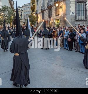 MADRID, SPANIEN - 14. APRIL 2019: Traditionelle Prozession zur Heiligen Woche, am Palmsonntag, in Madrid, Spanien Stockfoto