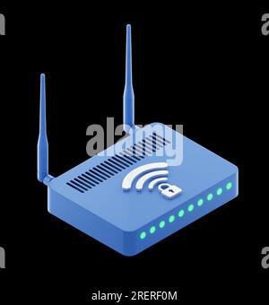 Ein sicherer WLAN-Router Stockfoto