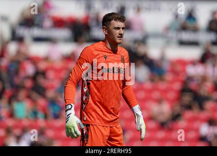 Stoke City Torwart Mark Travers während des Vorsaison-freundlichen Spiels im bet365 Stadium, Stoke-on-Trent. Bilddatum: Samstag, 29. Juli 2023. Stockfoto