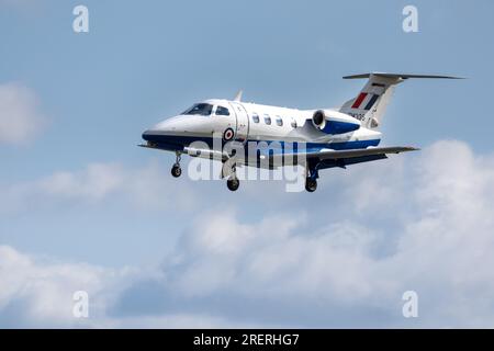 Royal Air Force - Embraer Phenom T1, Ankunft in RAF Fairford für das Royal International Air Tattoo 2023. Stockfoto