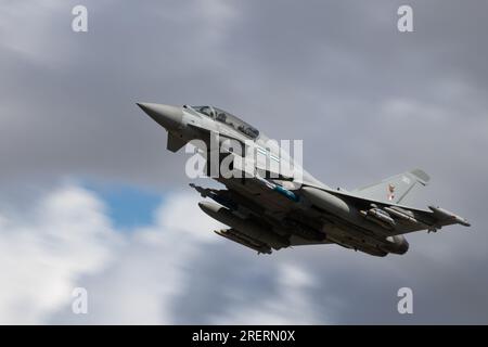 RAF-Taifun T3 verlässt Royal International Air Tattoo 2023 Stockfoto