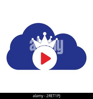 Design-Vorlage für das Vektor-Logo von King Video. Königliches Filmlogo. Stock Vektor