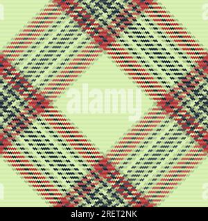 Textilgewebe nahtlos mit gemustertem Vektor und karierter Schottenstruktur im Hintergrund in hellen und pastellfarbenen Farben. Stock Vektor