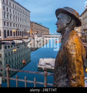 James-Joyce-Skulptur am Canal grande Triest Stockfoto