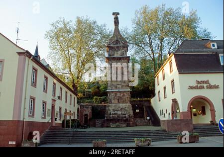 Säulendenkmal Igeler Saeule, Grabdenkmal, 250 n. Chr., von Lucius Secundinius Aventinus und Lucius Secundinius SECURUS, Igel an der Moselle Stockfoto