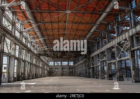 Santa Fe Railway Shops in Albuquerque, New Mexico (Boiler Shop) Stockfoto