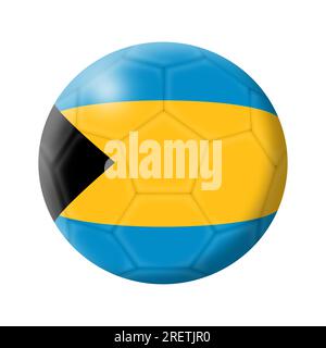Bahamas Fußball Fußball 3D Illustration mit Clipping Path Stockfoto