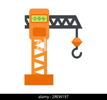 Kranhaken auf weißem Hintergrund Stock Vektor