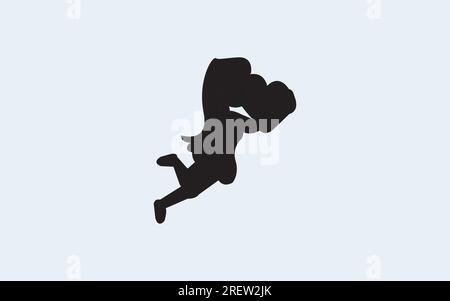 Eine glückliche Frau, die sich hinlegt Stock Vektor