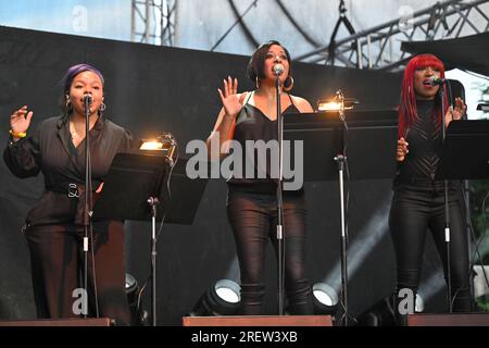 Brünn, Tschechische Republik. 29. Juli 2023. Die Spiritulized-Band tritt am 29. Juli 2023 auf dem internationalen Musikfestival Pop Messe in Brünn auf. Kredit: Vaclav Salek/CTK Photo/Alamy Live News Stockfoto