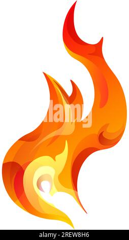 Feuerbrennende Flammenzungen, flammender Symbolvektor Stock Vektor