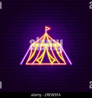 Zirkuszelt Neonschild Stock Vektor