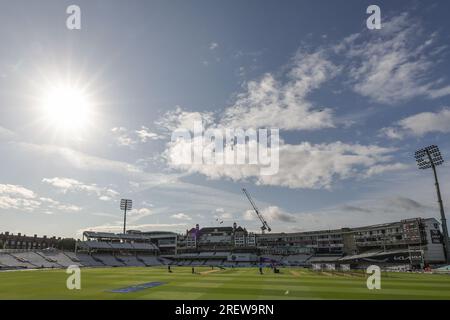 London, Großbritannien. 30. Juli 2023. Ein allgemeiner Blick auf das Kia Oval während des LV= Insurance Ashes Fifth Test Series Day Four Match England gegen Australien am 30. Juli 2023 im Kia Oval, London, Großbritannien (Foto von Mark Cosgrove/News Images) in London, Großbritannien, am 7./30. Juli 2023. (Foto: Mark Cosgrove/News Images/Sipa USA) Guthaben: SIPA USA/Alamy Live News Stockfoto