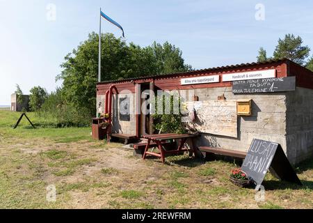 Lokaler Souvenirladen auf der Insel kihnu in der ostsee, estland Stockfoto