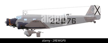 Junkers Ju 52/3mg3e (22○76) of the 3./K 88 of the Legion Condor, November 1936 Stockfoto