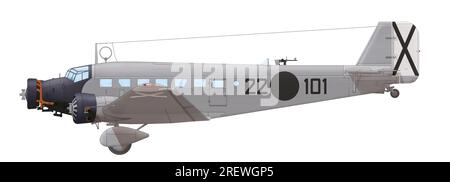 Junkers Ju 52/3mg3e (22○101) of the Legion Condor, 1936 Stockfoto