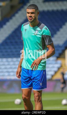 Sheffield, Großbritannien. 29. Juli 2023. Ashley Fletcher wärmt sich am 29. Juli 2023 beim Sheffield Wednesday FC gegen Luton Town FC Pre-Season Friendly im Hillsborough Stadium, Sheffield, Großbritannien auf. Gutschrift: Jede zweite Media/Alamy Live News Stockfoto