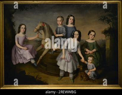 Jose Roldan Martinez (1808-1871). Spanischer Maler. Die Kinder der Lara-Familie, 1832. Öl auf Leinwand, 175,5 x 247,5 cm. Prado-Museum. Madrid. Spanien. Stockfoto