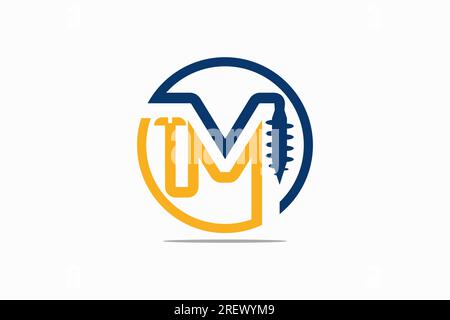 Design mit M-Motiv für Gebäude Stock Vektor