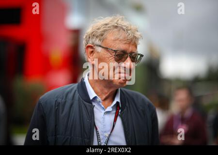 Spa-Francorchamps, Belgien. 30. Juli 2023 Hermann Tilke (GER) ist ein deutscher Ingenieur, Rennfahrer und Rennstreckendesigner, der während der belgischen GP, Spa-Francorchamps 27-30. Juli 2023 Formel-1-Weltmeisterschaft 2023, zahlreiche Formel-1-Rennstrecken entworfen hat. Kredit: Independent Photo Agency Srl/Alamy Live News Stockfoto