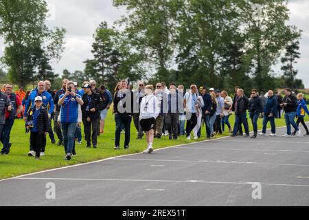 Darlington, Großbritannien. 30. Juli 2023. Runde 16 während der British Touring Car Championship am Croft Circuit, Darlington, Großbritannien, am 30. Juli 2023. Foto: Chris Williams. Nur redaktionelle Verwendung, Lizenz für kommerzielle Verwendung erforderlich. Keine Verwendung bei Wetten, Spielen oder Veröffentlichungen von Clubs/Ligen/Spielern. Kredit: UK Sports Pics Ltd/Alamy Live News Stockfoto