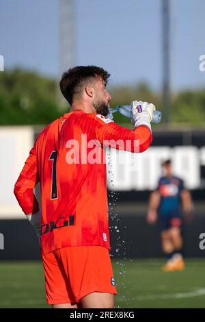 Valencia, Spanien. 29. Juli 2023. Antonio Sivera Salva Torwart der Deportivo Alaves während der regulären Saisonvorbereitung von La Liga Santander zwischen Valencia CF und Deportivo Alaves im Antonio Puchades Stadium. Endstand: Valencia CF 2:0 Deportivo Alaves. Kredit: SOPA Images Limited/Alamy Live News Stockfoto