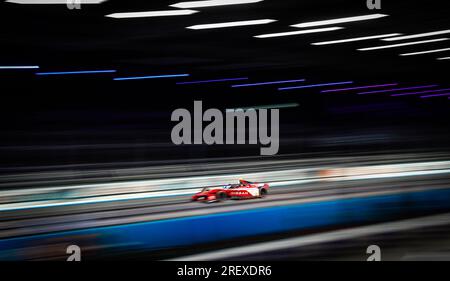 Nissans Norman NATO während der Übung 3 am zweiten Tag des 2023 Hankook London E-Prix auf dem Excel Circuit, London. Foto: Sonntag, 30. Juli 2023. Stockfoto