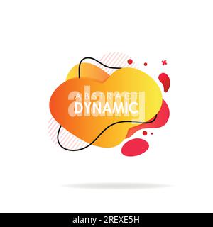 Gelber und roter dynamischer Hintergrund Stock Vektor