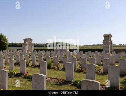 Monchy British CWGC Friedhof Stockfoto