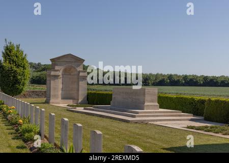 Monchy British CWGC Friedhof Stockfoto