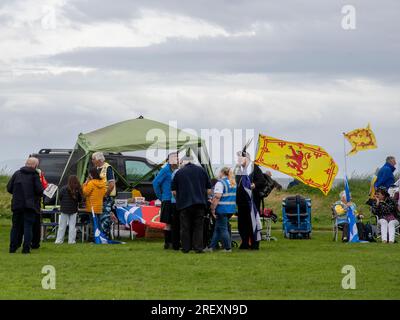 Ayr, Schottland, Großbritannien. 29. Juli 2023: A March of Independence in Ayr, Schottland. Stockfoto