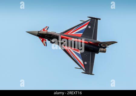 Eurofighter Typhoon FGR4, No 29 Squadron, RAF Coningsby. Ausstellung auf der Royal International Air Tattoo 2023. Stockfoto