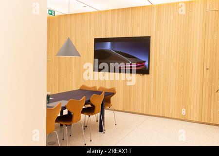 Oslo, Norwegen. 27. Juli 2023. Das NIO Café und der Showroom in Oslo, Norwegen. Sechs EP9s wurden an NIO-Investoren für jeweils £2,5 Mio. EUR verkauft. Kredit: Katie Collins/Alamy Stockfoto