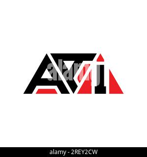 AAI-Logo mit Dreiecksbuchstaben und Dreiecksform. Monogramm mit AAI-Dreieck-Logo. AAI-dreieckige Vektor-Logo-Vorlage mit roter Farbe. AAI Triangul Stock Vektor