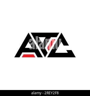 AAC-Logo mit Dreiecksbuchstaben und Dreiecksform. Monogramm mit Dreieck-Logo der AAC. AAC-dreieckige Vektorvorlage mit roter Farbe. AAC Triangul Stock Vektor