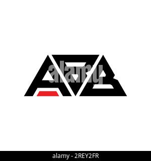 ABB-Logo mit Dreiecksbuchstaben und Dreiecksform. Monogramm mit ABB-Dreieck-Logo. ABB-dreieckige Vektor-Logo-Vorlage mit roter Farbe. ABB Triangul Stock Vektor