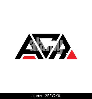 ACR-Logo mit dreieckigem Buchstaben in Dreiecksform. Monogramm mit ACR-Dreieck-Logo. ACR-Dreieck-Vektor-Logo-Vorlage mit roter Farbe. ACR Triangul Stock Vektor