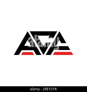 ACF-Logo mit Dreiecksbuchstaben und Dreiecksform. Monogramm mit ACF-Dreieck-Logo. ACF-Dreieck-Vektor-Logo-Vorlage mit roter Farbe. ACF Triangul Stock Vektor