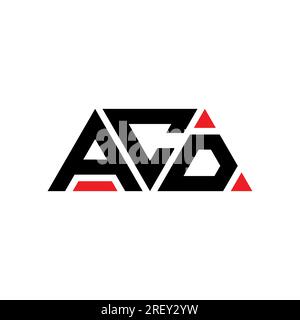 ACD-Logo mit Dreiecksbuchstaben und Dreiecksform. ACD-Dreieck-Logo-Monogramm. ACD-dreieckige Vektorvorlage mit roter Farbe. ACD Triangul Stock Vektor