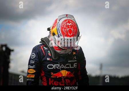 #01 Max Verstappen, (NED) Oracle Red Bull Racing, Honda während des belgischen GP, Spa-Francorchamps 27-30. Juli 2023 Formel-1-Weltmeisterschaft 2023. Stockfoto