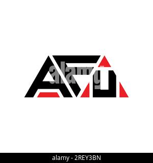 AFU-Logo mit Dreiecksbuchstaben und Dreiecksform. MONOGRAMM MIT AFU-Dreieck-Logo. AFU-Dreieck-Vektor-Logo-Vorlage mit roter Farbe. AFU triangul Stock Vektor