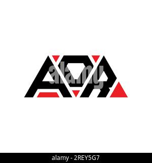 AOR-Logo mit Dreiecksbuchstaben und Dreiecksform. AOR Dreieck-Logo-Monogramm. AOR-dreieckige Vektorvorlage mit roter Farbe. AOR Triangul Stock Vektor