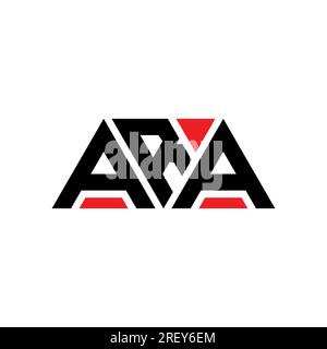 ARA-Logo mit Dreiecksbuchstaben und Dreiecksform. MONOGRAMM mit ARA-Dreieck-Logo. ARA-Dreieck-Vektor-Logo-Vorlage mit roter Farbe. ARA triangul Stock Vektor