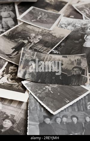 Verschiedene Fotos Ende 1940er Stockfoto