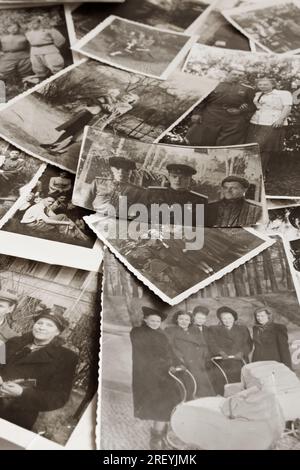 Verschiedene Fotos Ende 1940er Stockfoto